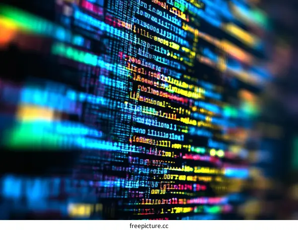 Colorful Computer Code Display