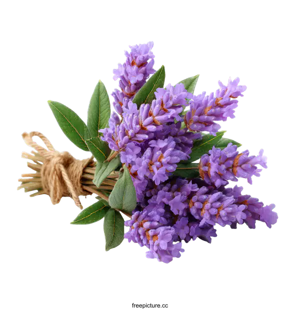 [Transparent Background PNG]Beautiful Lavender Bouquet on White Background
