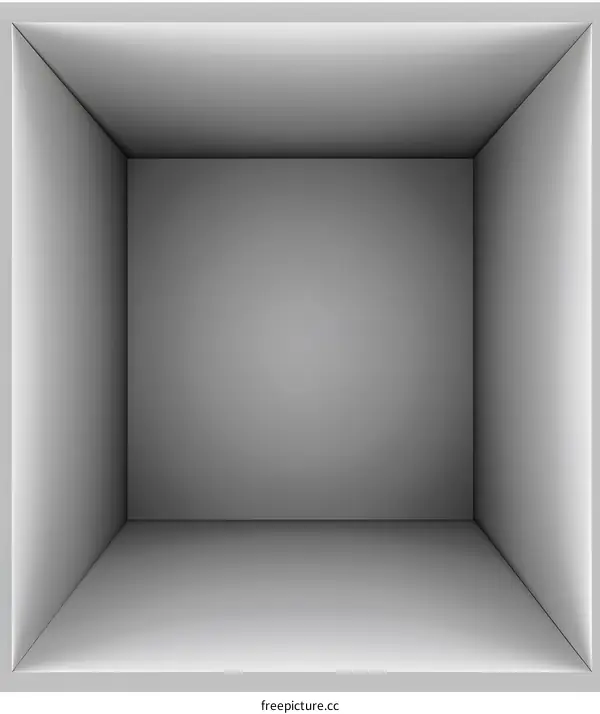 Empty Room with Gray Walls and Floor Illustration