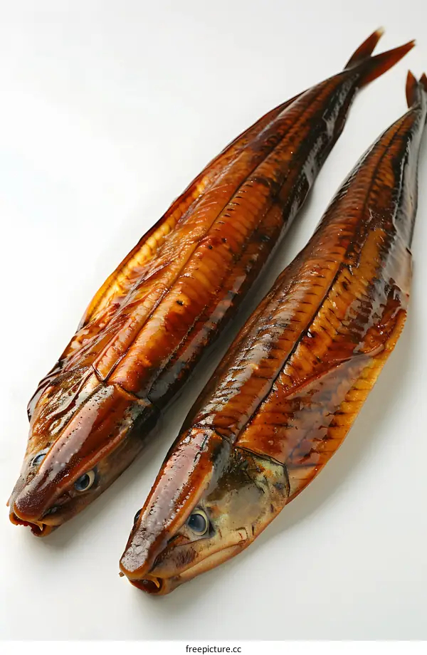 Two grilled conger eels