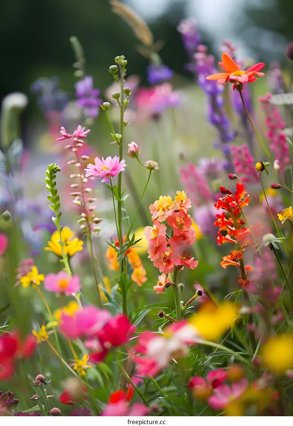Colorful Wildflowers in a Meadow