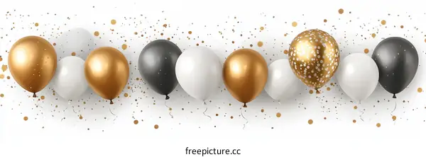 Celebration Balloons with Confetti