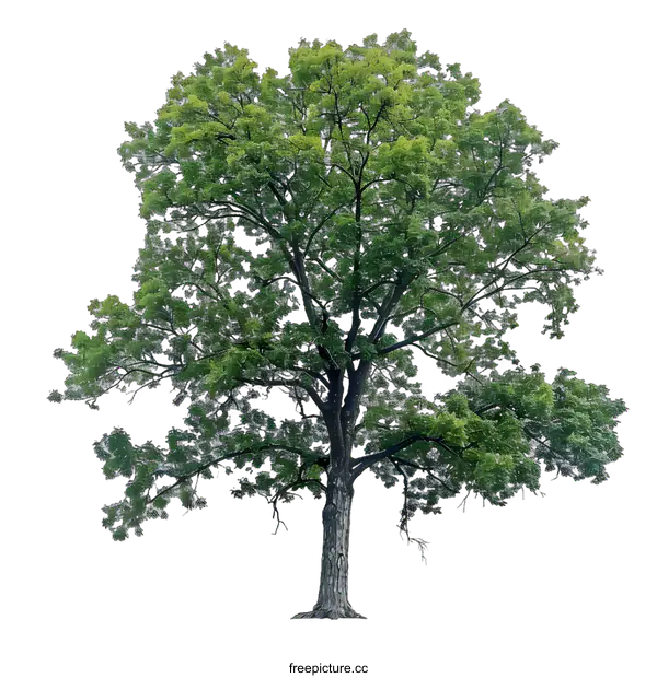 [Transparent Background PNG]Green Tree Isolated on White Background