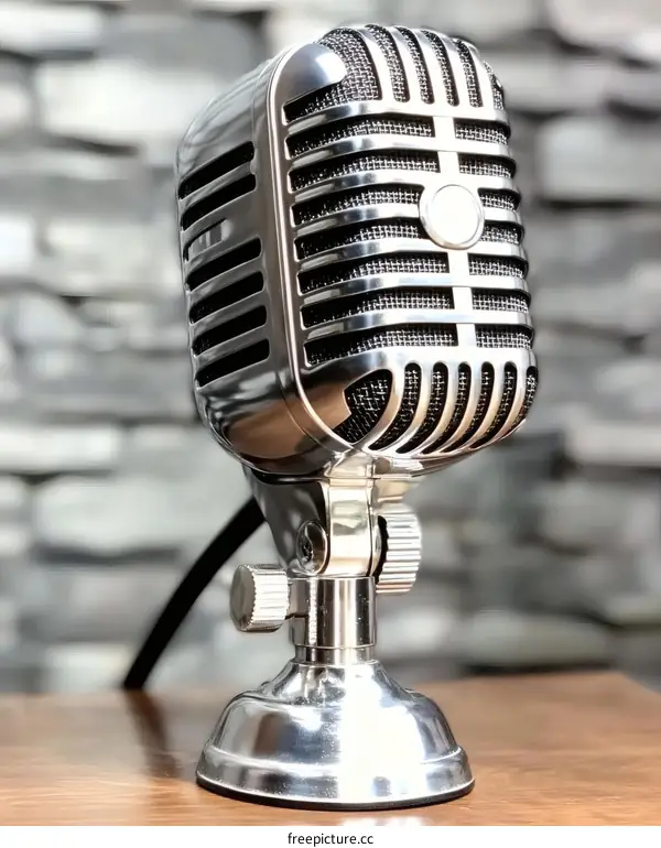 Vintage Retro Microphone Studio Recording