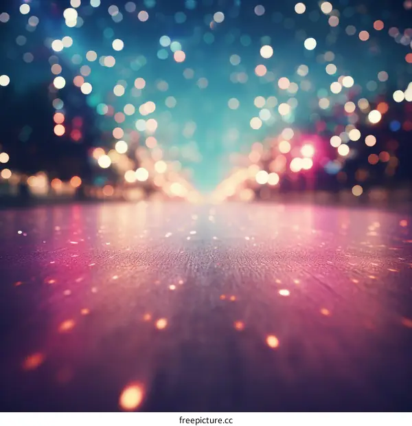 Pink and Blue Bokeh Background Image