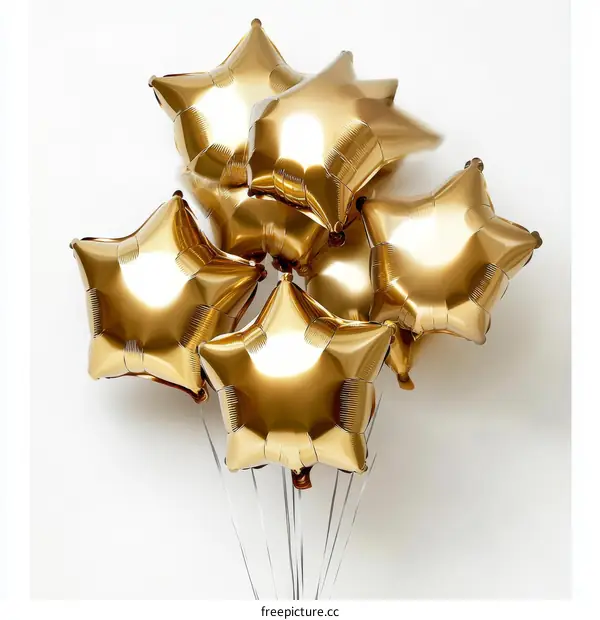 Golden Star Balloons Decoration