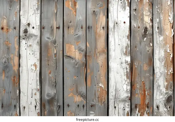 Old Weathered Wooden Fence Texture