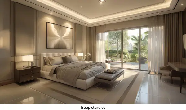 Luxury Bedroom Interior Design Illustration