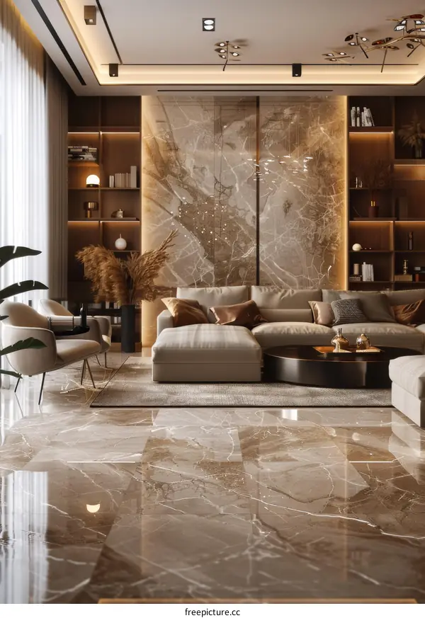 Spacious Modern Living Room with Ample Natural Light