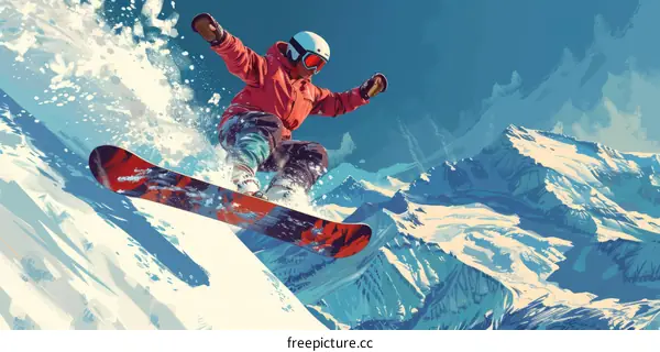 Epic Snowboard Jump Captures the Excitement of Winter Adventure