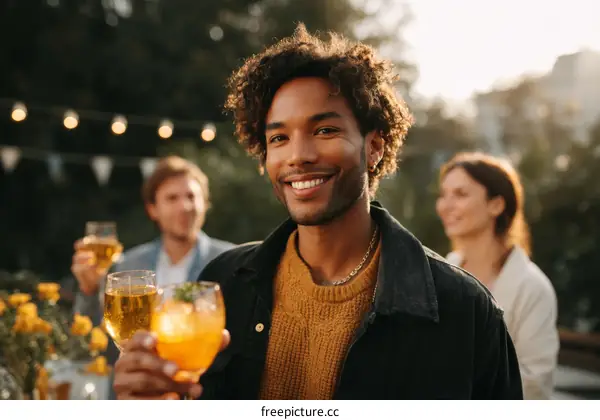 Outdoor Party Drinks and Friends