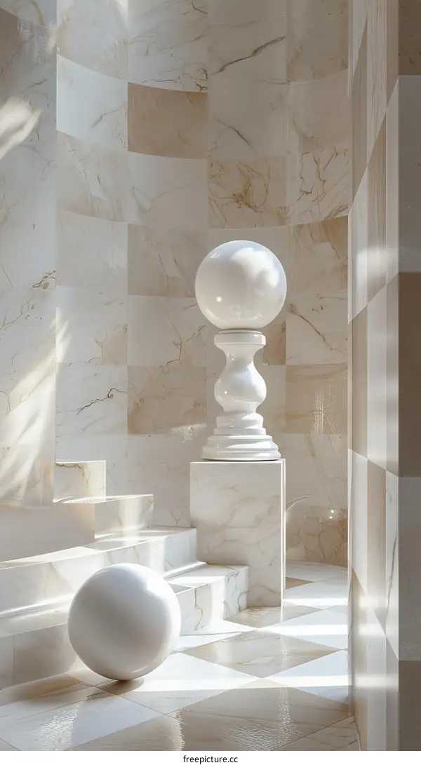 Abstract Interior Design with Geometric Shapes