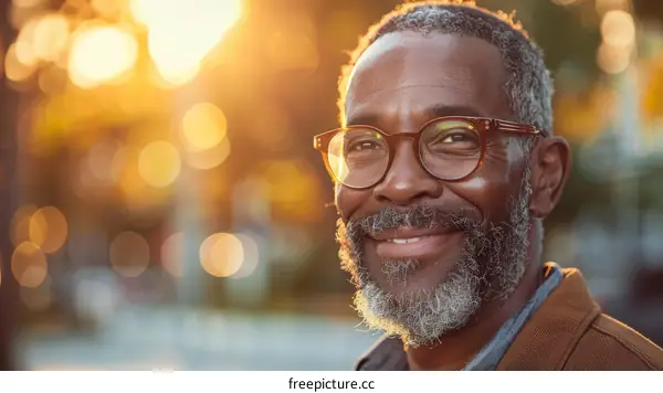 Smiling African American Man Outdoors