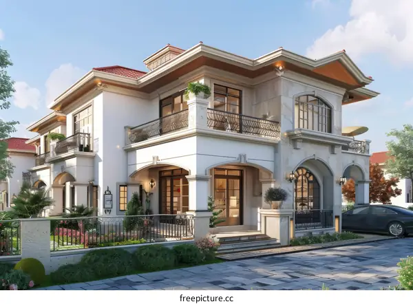 Spanish Style Villa with Courtyard and Garden