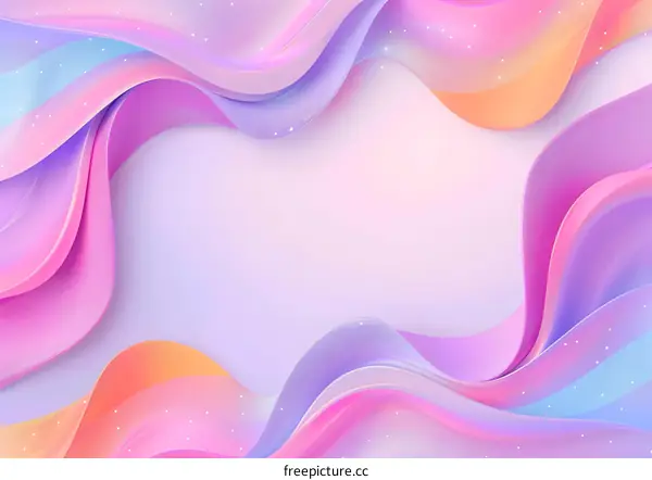 Abstract Purple and Pink Liquid Waves Background