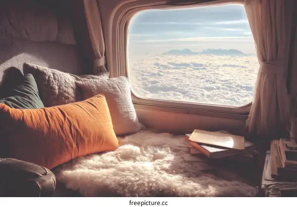 High-Altitude Relaxation Seat with Scenic Cloud View