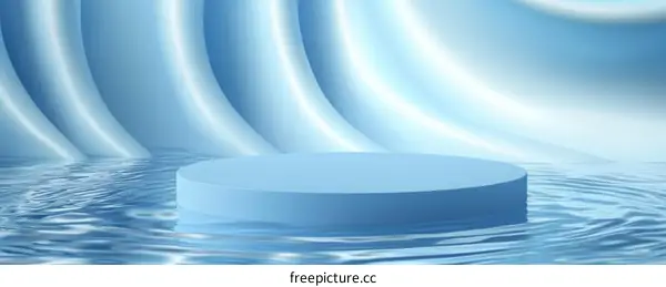 Abstract Light Blue Product Display