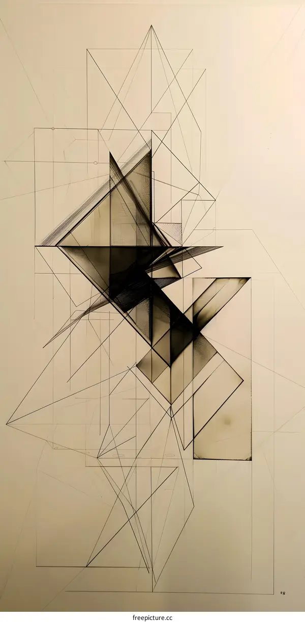 Abstract Geometric Illustration With Intersecting Lines