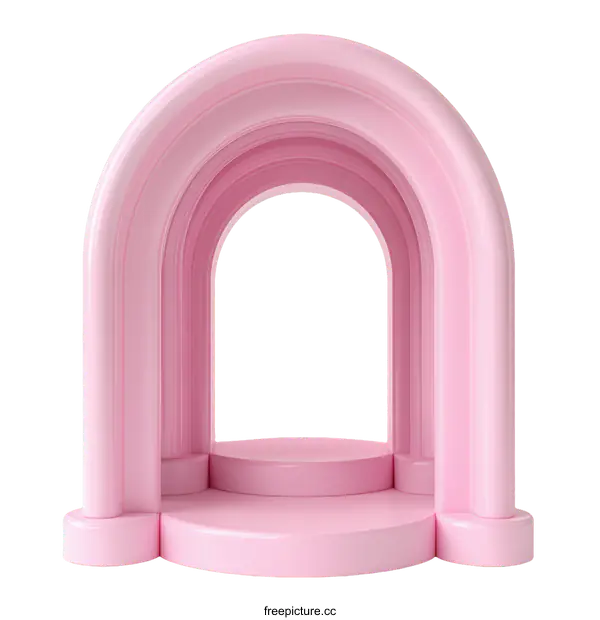 [Transparent Background PNG]Abstract Pink Archway Display Stand