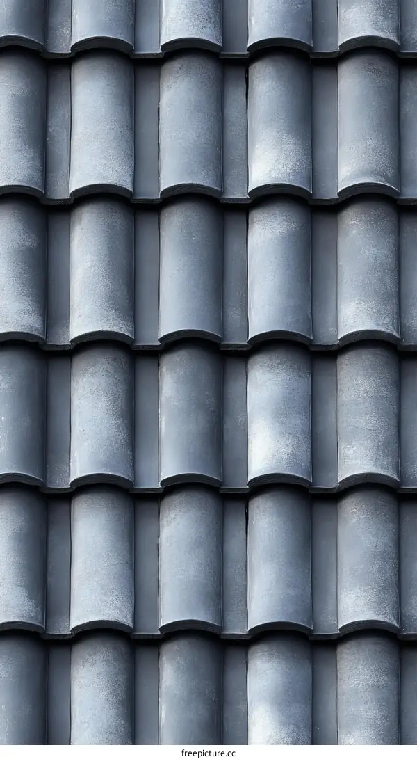 Closeup View of Gray Roof Tiles