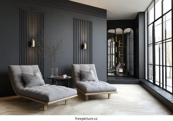 Modern Minimalist Relaxation Lounge Area Design