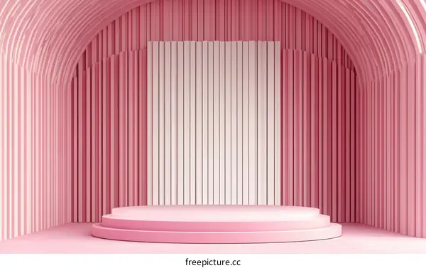 Pink Minimalist Stage for Product Showcase