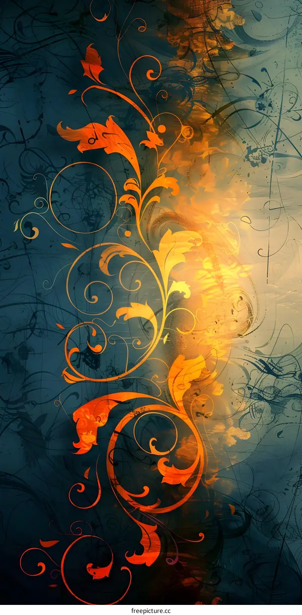 Grunge Floral Background