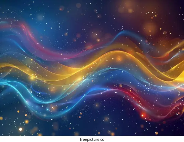 Abstract Background with Flowing Wavy Lines