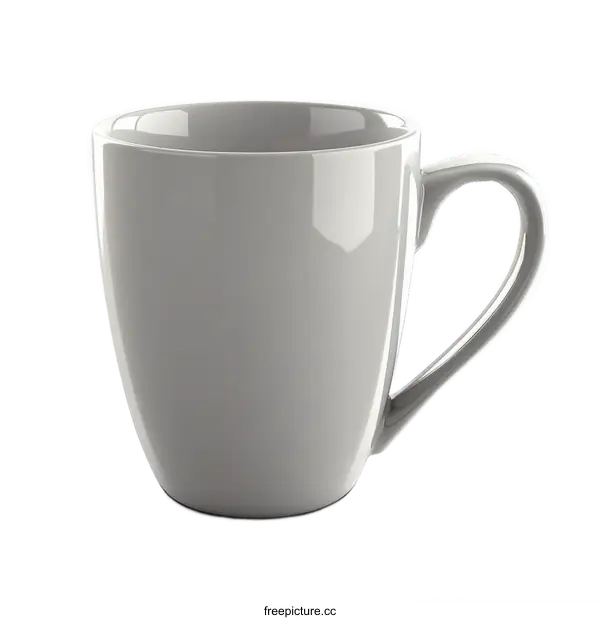 [Transparent Background PNG]Blank Gray Ceramic Coffee Mug