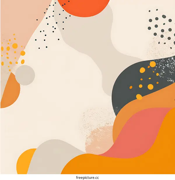 Abstract Background With Colorful Shapes and Dots