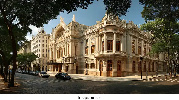 Historic Opera House in a City Setting
