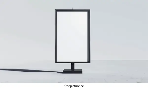 Blank advertising billboard mockup isolated on white background