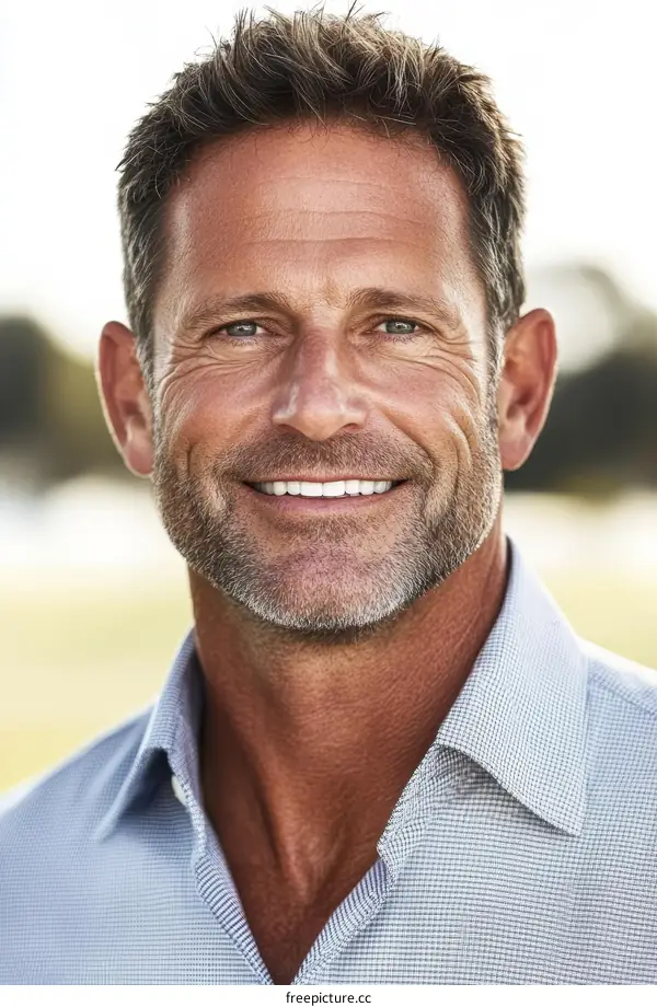 Close Up Portrait of a Smiling Man