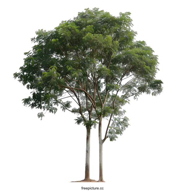 [Transparent Background PNG]Green Tree Isolated on White Background