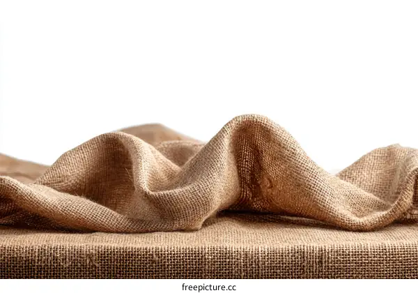 Natural Burlap Fabric Texture Background