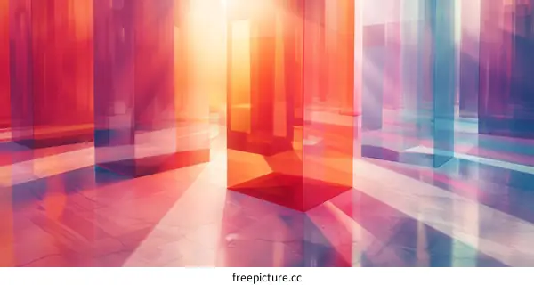 Geometric Patterns in a Modern Hallway