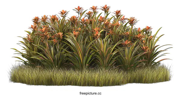 [Transparent Background PNG]Tropical Plant Bush 3D Model