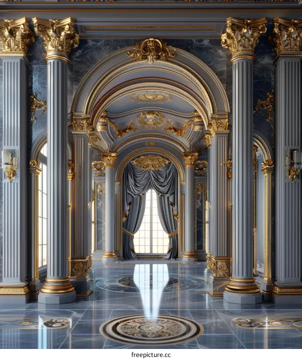 Grand Hall of a Majestic Palace