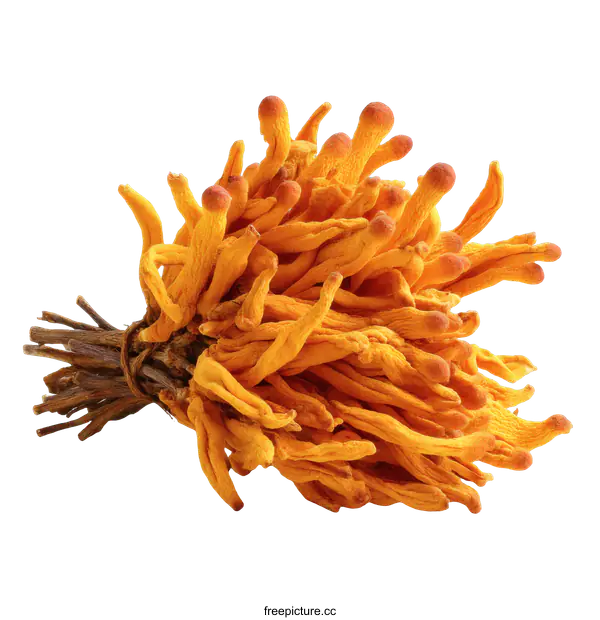 [Transparent Background PNG]Dried Golden Chanterelle Mushrooms Close Up