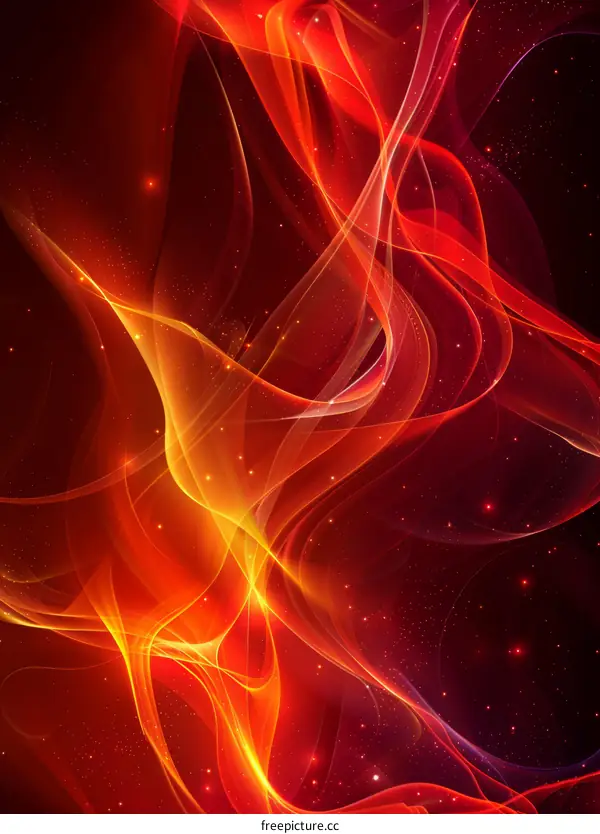 Abstract Fire Flowing Energy Design