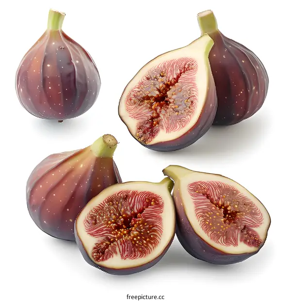 Fresh figs isolated on white background