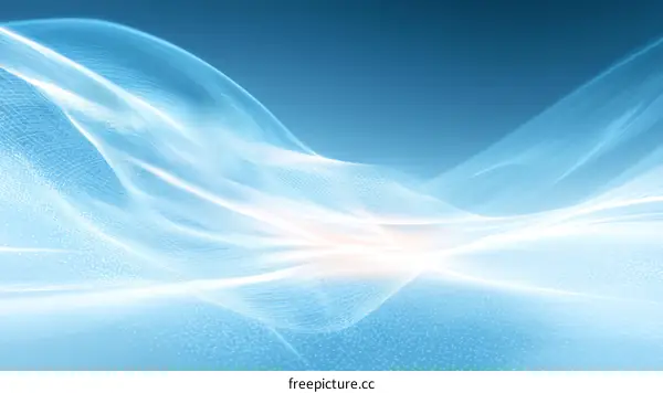 Abstract Light Blue Wave Design Illustration