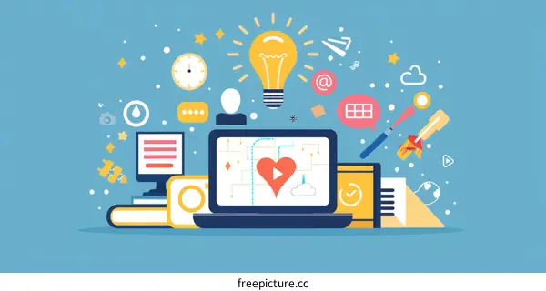 Creativity Concepts Illustrated in Various Elements