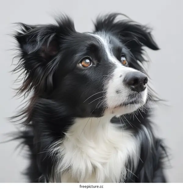 Border Collie Portrait: Staring into the Distance