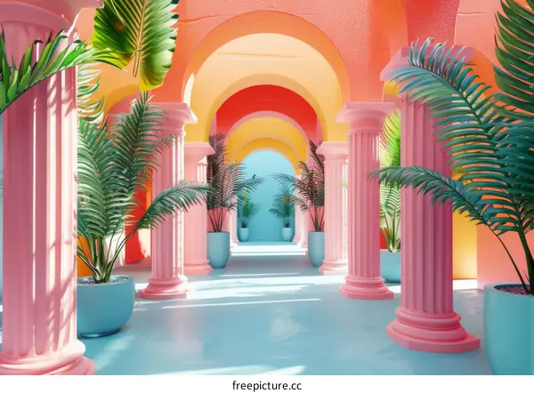 Colorful Retro Arcade Style Interior Design