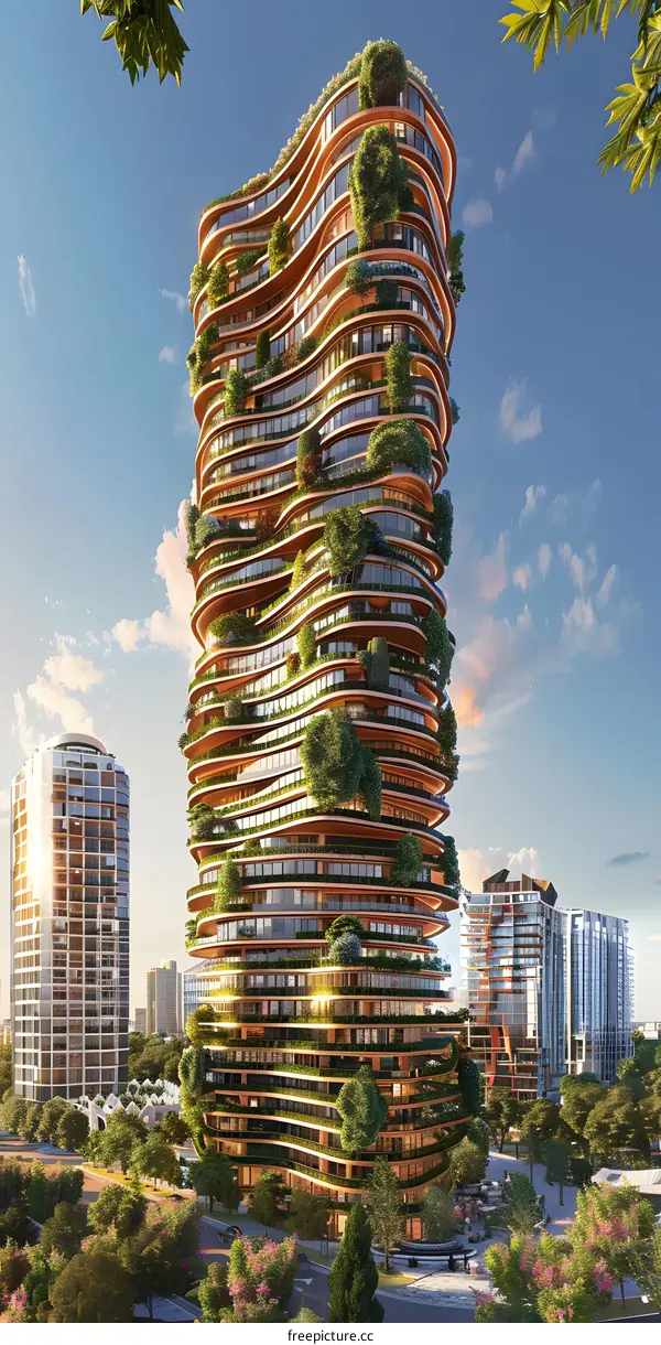 Modern Green Building Architecture Design Concept