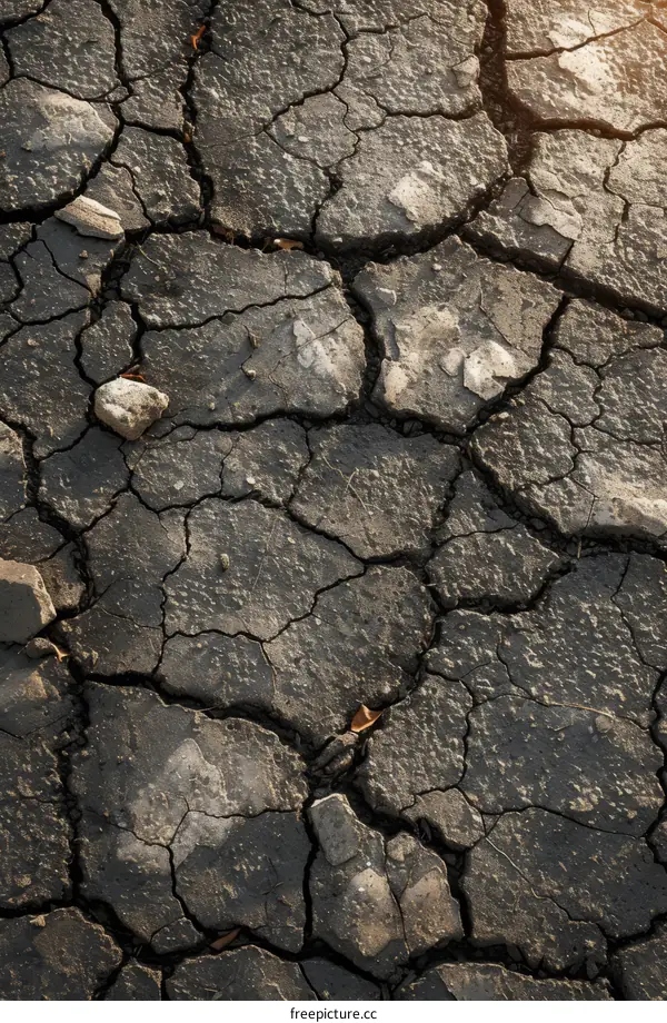 Dry cracked earth texture background