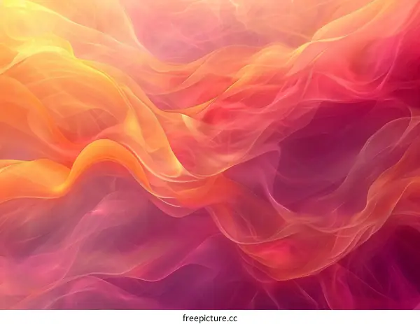 Abstract Flowing Colors Illustration