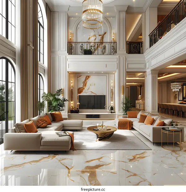 Modern luxury living room interior design