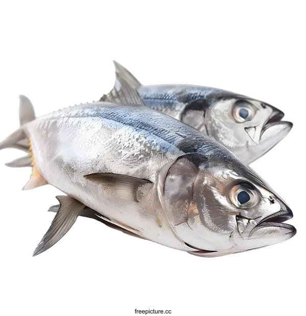 [Transparent Background PNG]Two fresh Tunas on white background